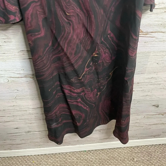 Rachel Zoe black red Maxi long sleeve cold shoulder dress size small - Picture 2 of 14